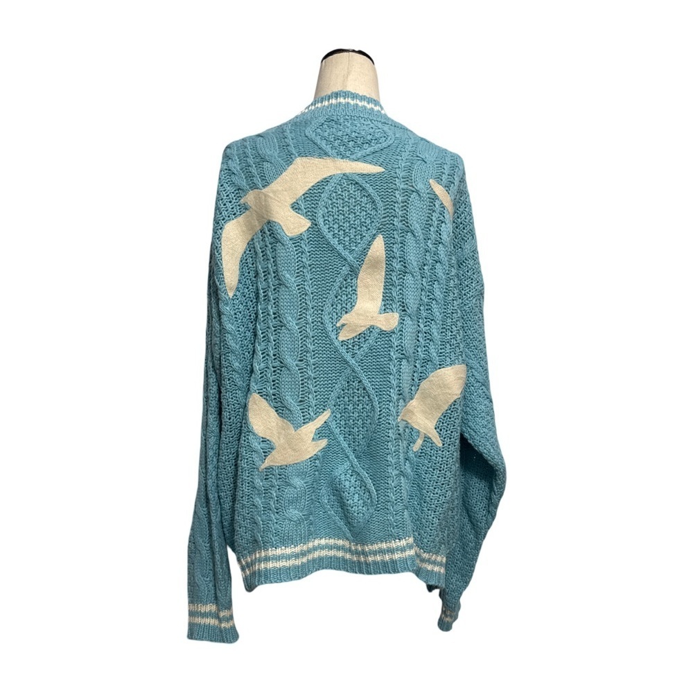 Taylor Swift • 1989 Seagull Cable Knit Boyfriend Cardigan M/L NWOT - Picture 4 of 10